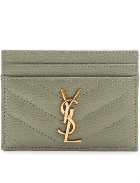 ysl light sage|YSL card holder.